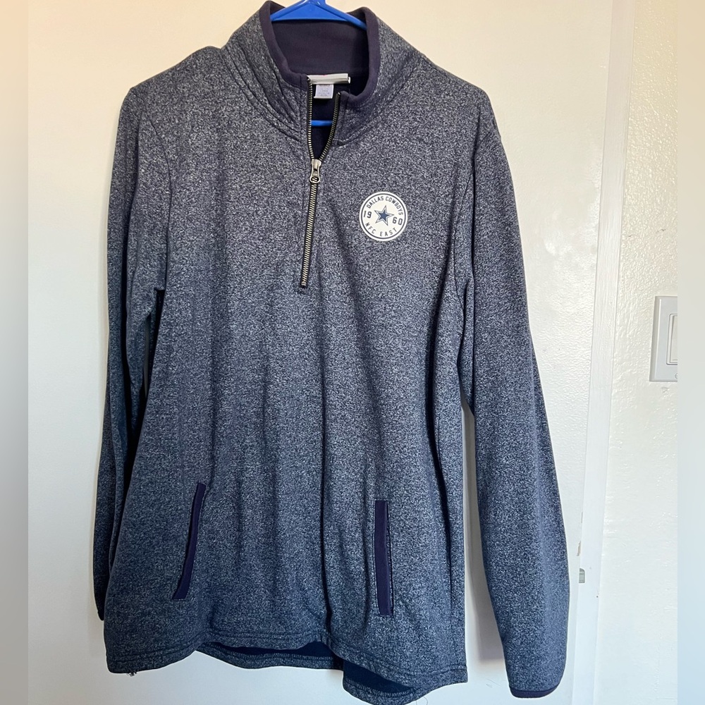 Cowboys her style Half zip cowboys sweater large